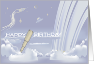 Space Happy Birthday card