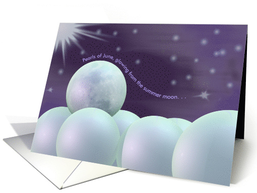 Rendered Pearls and Moon June Birthday card (1101806)