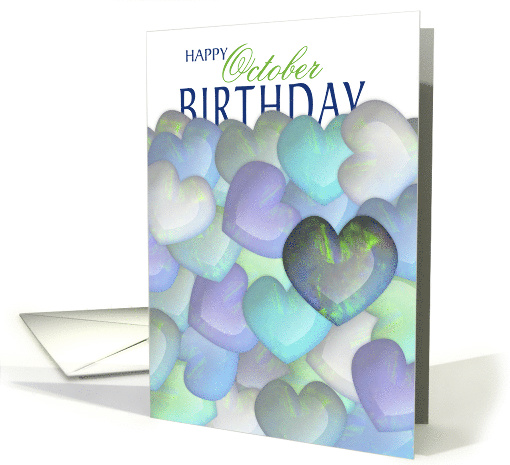 Rendered Opal Hearts October Birthday card (1102728)