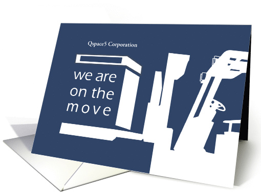 Forklift We are on the Move Custom Business Announcement card