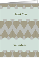 Thank You Volunteer Zig Zag card