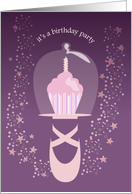 Ballet Cupcake Birthday Party Invitation card