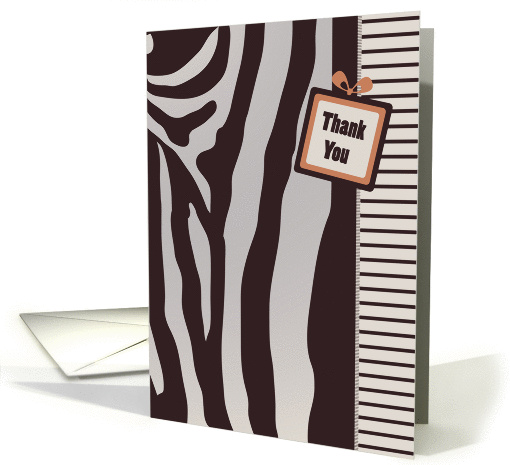 Zebra Stripes General Thank You card (1150990)