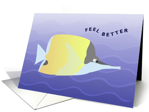 Ocean and Butterfly Fish Feel Better card (1151456)
