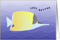 Ocean and Butterfly Fish Feel Better card