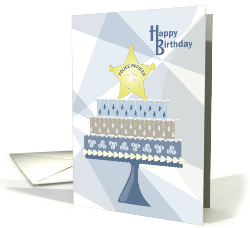 Cake Star Police Officer Happy Birthday card (1173496)