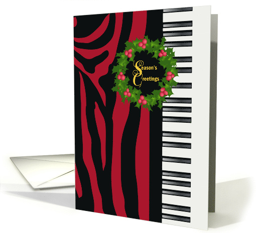 Keyboard and Wreath Season's Greetings card (1177640)