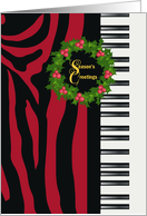 Keyboard and Wreath Season’s Greetings card