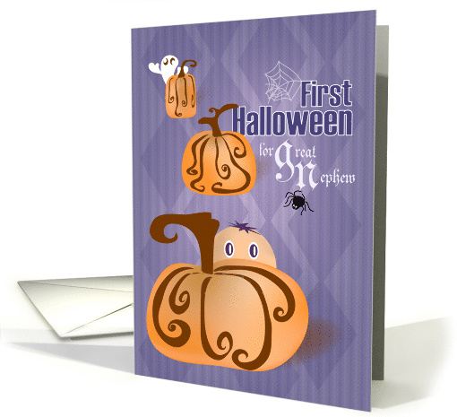 Baby Peeking Great Nephew First Halloween card (1179078)