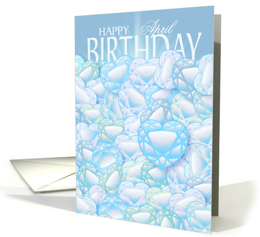 Diamond Hearts April Birthday card (1185680)