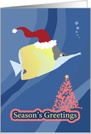 Butterfly Fish Season’s Greetings card