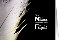 New Names Take Flight Name Change Announcement card