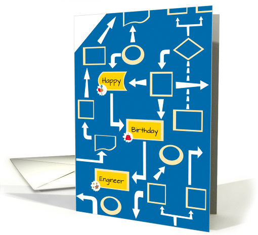 Flow Chart Happy Birthday Engineer card (1195054)