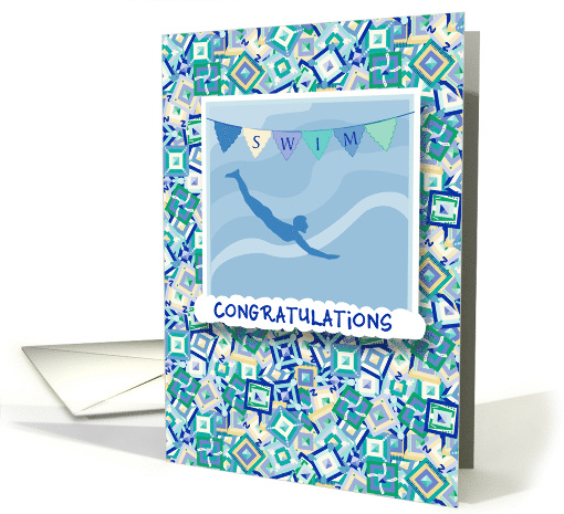 You Made Swim Team Congratulations card (1215368)
