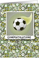 Soccer or Futbol Team Congratulations card