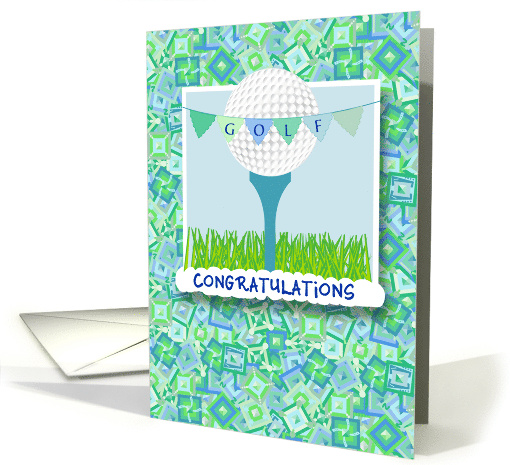 Tee an Ball Made Golf Team Congratulations card (1215380)