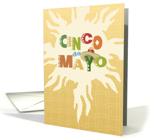 Sun and Sombrero Feliz Cinco de Mayo card (1236180)