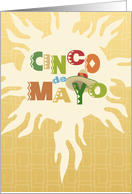 Sun and Sombrero Feliz Cinco de Mayo card