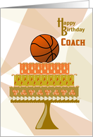 Basketball Coach Happy Birthday card