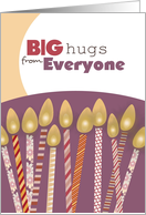Big Hugs From Everyone Happy Birthday card