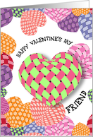 Friendship Hearts Happy Valentine’s Day card