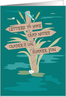 Waterway Sign Camp Letters to Home card