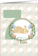 Garden Bunny 70th Birthday Nana card