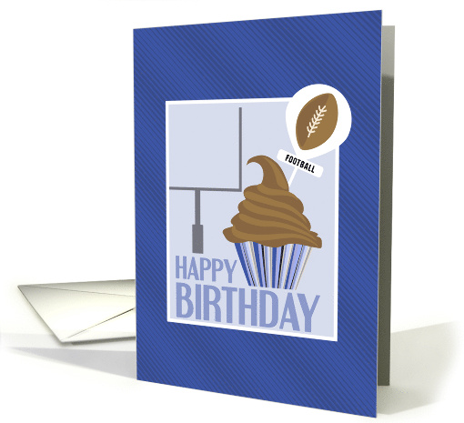 Cupcake and Football Pick Happy Birthday card (1306014)