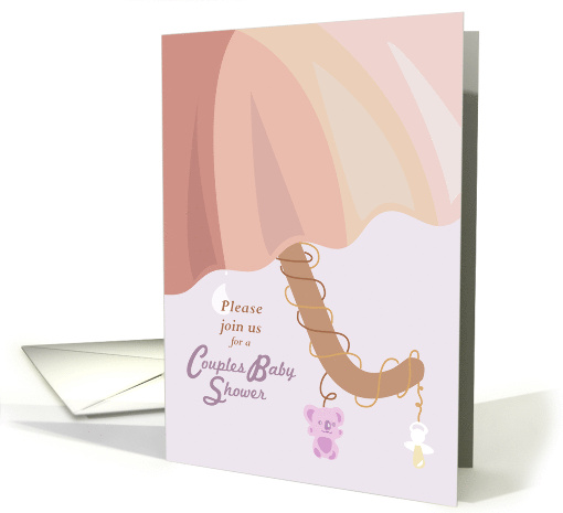 Umbrella Couples Baby Shower Invitation card (1311736)