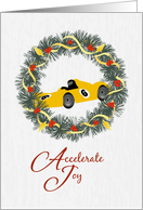 Accelerate joy Motorsports Happy Holidays card