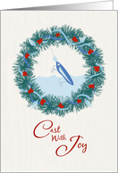 Cast with Joy Fishing Happy Holidays card