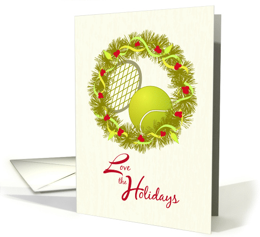 Love the Holidays Tennis Happy Holidays card (1331298)