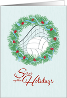 Serve up the Holidays Volleyball Happy Holidays card
