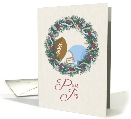Pass Joy Through the Holidays Football Happy Holidays card (1331302)