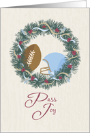 Pass Joy Through the Holidays Football Happy Holidays card
