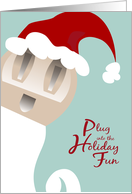 Santa Receptacle Happy Holidays card