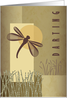 Darting Dragonfly Happy Birthday card