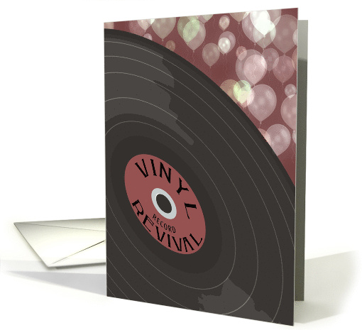 Vinyl Record and Balloons Happy Birthday card (1362824)