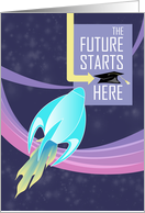 Future Starts Here Graduation Congratulations card