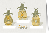 Triple Pineapples Congratuations New Home Sweet Home card