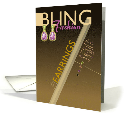 Bling Congratulations Ear Piercing card (1371614)