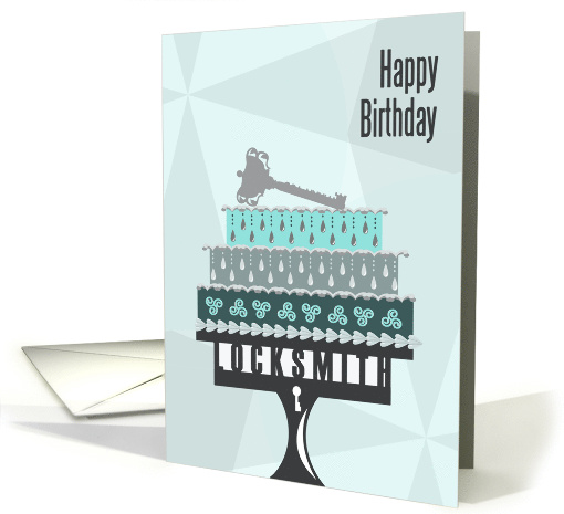Key and Cake Locksmith Happy Birthday card (1377800)