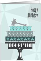 Key and Cake Locksmith Happy Birthday card