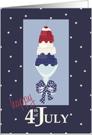 Red, White, Blue Scoops Happy Fourth of July card