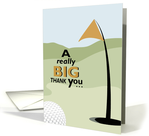 Par for Course Thank You Golf Coach card (1383780)