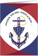 Anchor the Red White and Blue 4th of July card