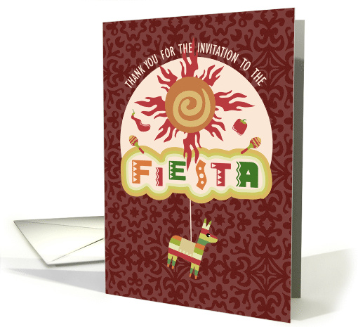 Fiesta Thank You for the Invitation card (1389498)