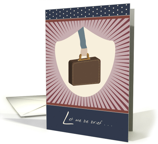 Hand Holding Briefcase Happy Labor Day card (1389726)