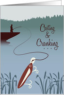 Casting and Cranking Fishing Thank You card