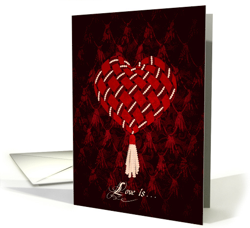 Tassel Heart Happy Anniversary card (1392246)